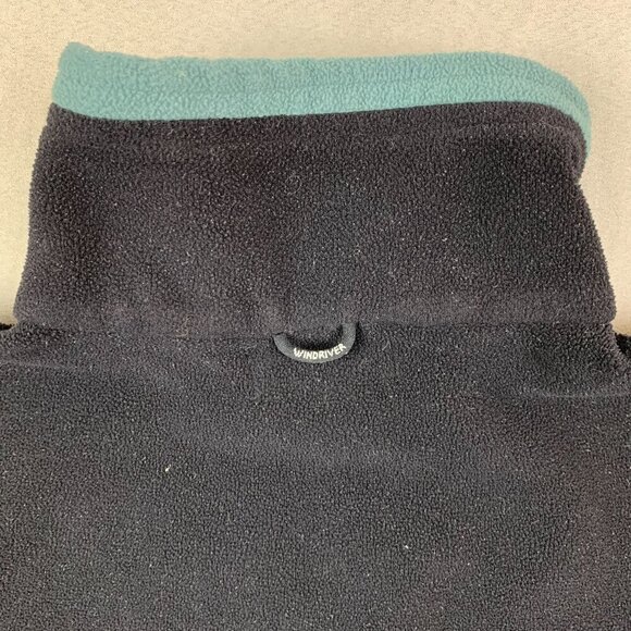 Vintage Wind River Mens Sweater Medium Blue Black 1/4 Zip Fleece Reflective - Picture 10 of 11